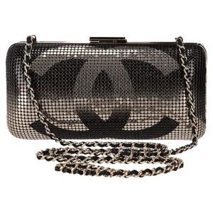 Chanel Chainmail 'CC' Logo  Hologram Minaudiere Bag